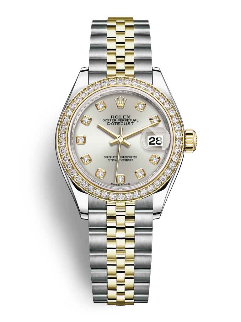 Rolex Lady Datejust 28mm Stainless Steel and Yellow Gold 279383RBR Silver Diamond Jubilee